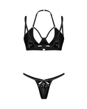 Komplet Obsessive Keira Lise Bra&Thong S-3XL czarny