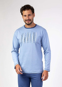 Piżama Regina 472/24 dł/r 2XL-3XL Z25 męska niebieski