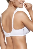 Miękki biustonosz wzmocnione ramiączka LOREA, bianco-biel
