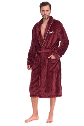 Szlafrok L&L 2453 Ready M-2XL męski bordowy