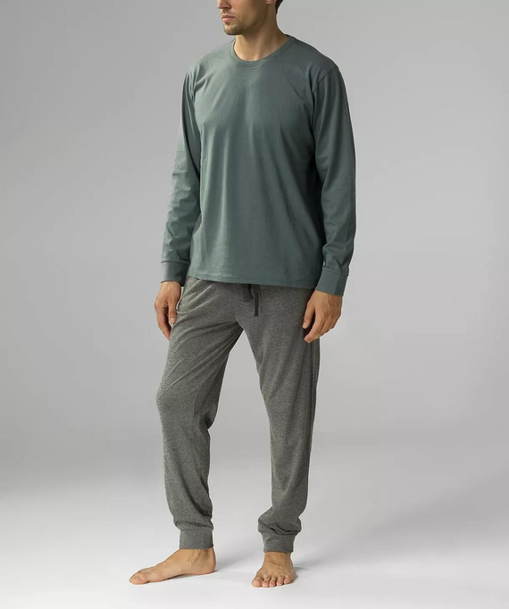 Piżama Atlantic NMP-372 dł/r S-3XL denim-czarny