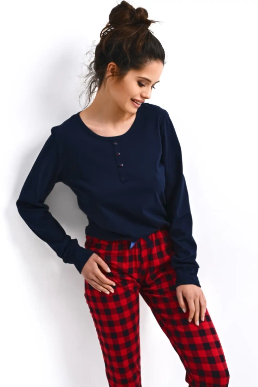 Piżama damska BONNIE w kratę 100% bawełna