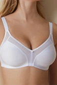 Gładki miękki biustonosz bez fiszbin ESTELA, biały