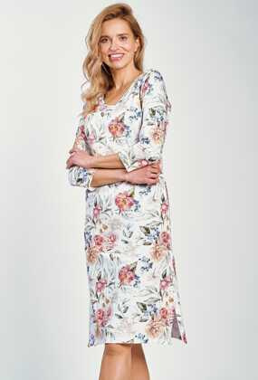 Koszula Taro Louisa 3248 3/4 r S-XL Z25 biały-kwiaty