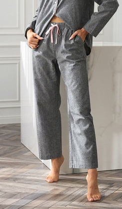 Spodnie piżamowe L&L 2534 S-XL damskie szary