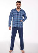 Piżama Cornette 114/68 S-2XL męska rozpinana jeans