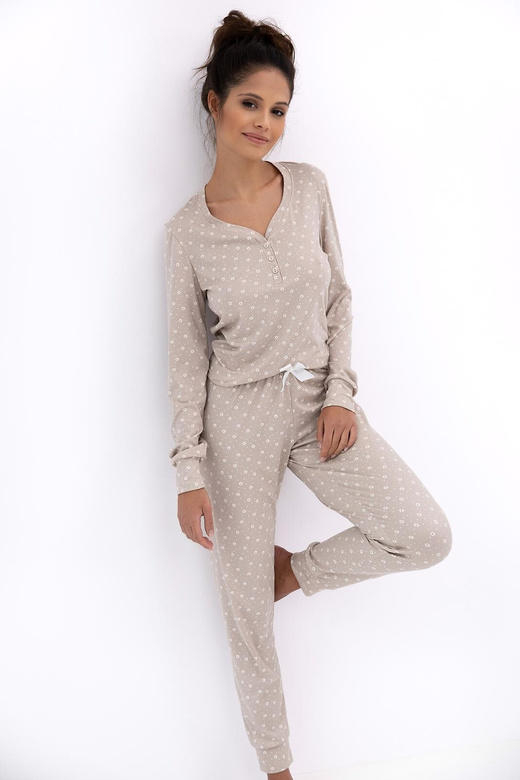 Piżama Sensis Calliope dł/r S-XL beżowy