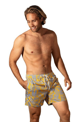 Szorty kąpielowe Self SM 29 Happy Shorts S-3XL yellow-grey
