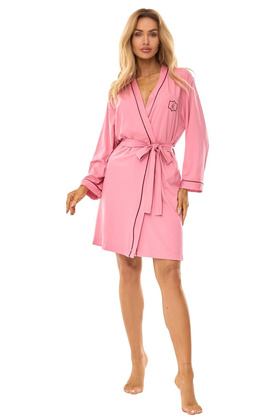 Szlafrok L&L 2504 S-XL wiskoza damski różowy