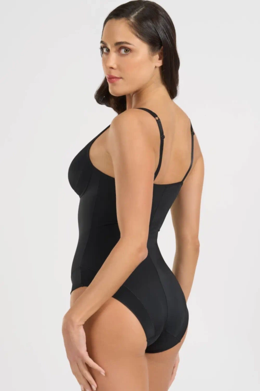 Modelujące gładkie body 3155, nero-czarny