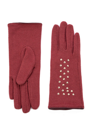 Rękawiczki Art Of Polo 23200 Lennox damskie wełna buraczkowy
