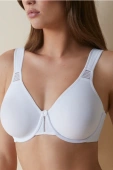 Miękki biustonosz wzmocnione ramiączka LOREA, bianco-biel
