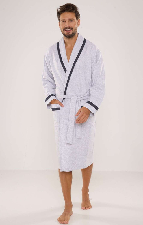 Szlafrok De Lafanse 564 Bruno M-2XL męski grafitowy