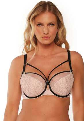 Biustonosz semi soft Gaia BSO 1240 Leonia perłowy-czarny