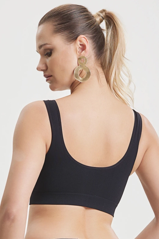 Biustonosz top sportowy Pierre Cardin 4014, nero-czarny