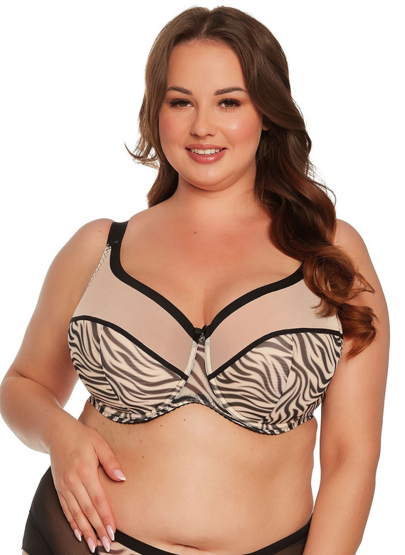 Biustonosz semi soft Gaia BSM 1234 Alia Maxi beżowy-czarny