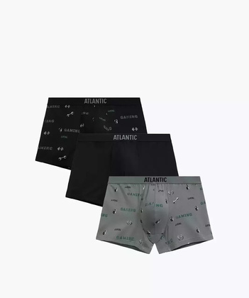 Bokserki Atlantic 3MH-223/25 A'3 S-2XL czarny-czarny-khaki
