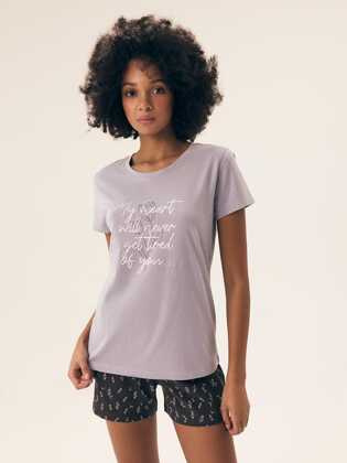 Piżama Henderson Ladies 42893 Naturaleza kr/r S-2XL lavender