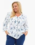 Piżama Cornette 162/446 Kristin 2 3/4 3XL-5XL damska rozpinana ecru