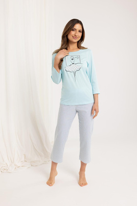 Piżama Regina 716 3/4 2XL-3XL Z25/26 damska melanż jasny