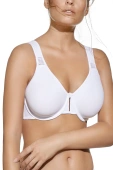 Miękki biustonosz wzmocnione ramiączka LOREA, bianco-biel