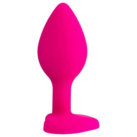 Mały korek analny serce diament 7cm początkujący róż