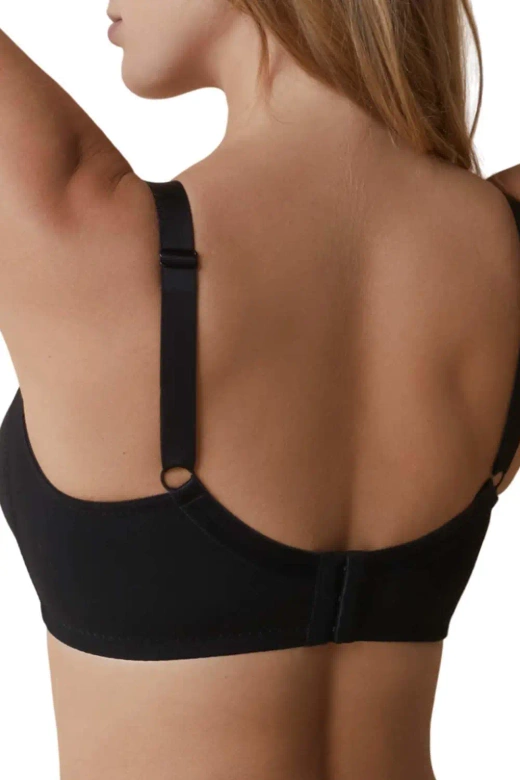 Gładki biustonosz miękki bez fiszbin BLANCA, negro-czarny