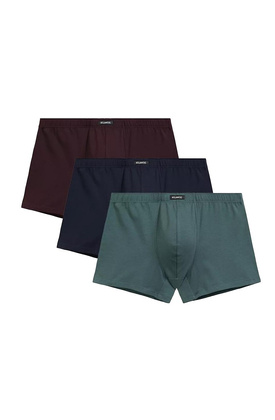 Bokserki Atlantic 3MH-048 A'3 S-2XL wino-zielony-granatowy