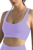 Damski Biustonosz Sportowy Miękki na Ramiączkach AT07, viola-fioletowy