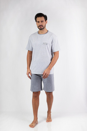 Piżama Regina 483 kr/r M-XL W25 męska ciemny melange