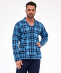 Piżama Cornette 114/82 dł/r 3XL-5XL męska rozpinana granatowy