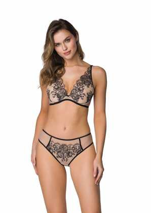 Biustonosz push-up Mat M-3804/11/1 Frances beżowy-czarny