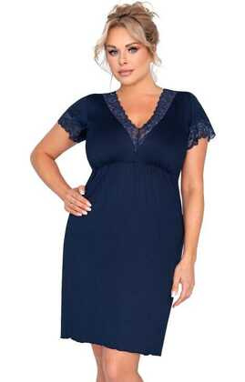 Koszula Donna Mariza Plus kr/r 3XL-6XL granatowy