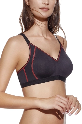 Sportowy biustonosz NORA, negro-czarny