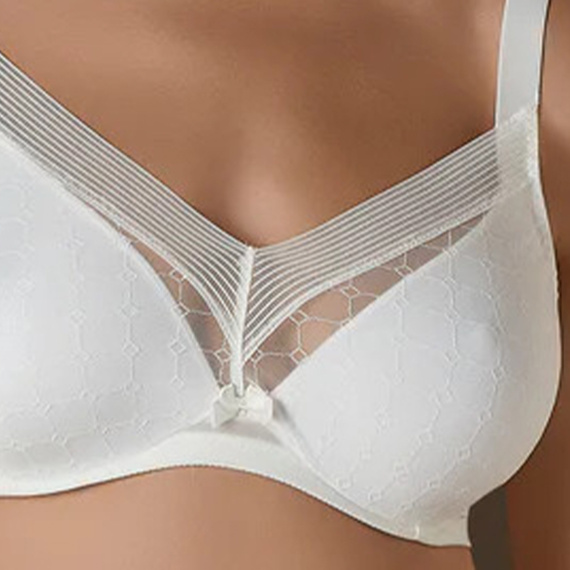 Miękki biustonosz na fiszbinach ROXANA, marfil-perła