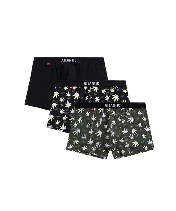Bokserki Atlantic 3MH-183 A'3 S-2XL khaki-czarny
