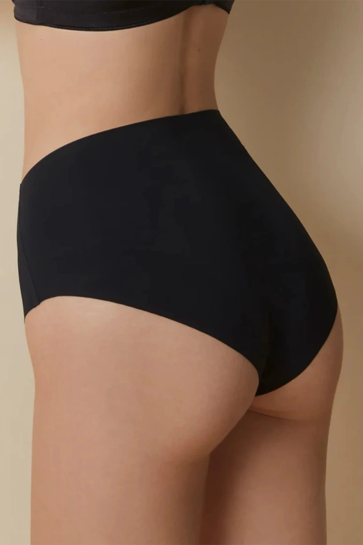 Bezszwowe figi z wysokim stanem MAXI BRAGA 503, negro-czarny