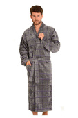 Szlafrok De Lafense 819 3XL-4XL męski szary-grecki