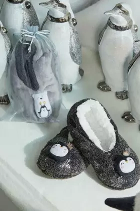 Ciepłe kapcie z futerkiem LOTTIE, ciemny szary