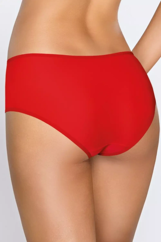 Figi z wysokim stanem ELLIE z mikrofibry, czerwone