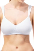 Biustonosz miękki bawełniany bez fiszbin 2435, Bianco/Biel