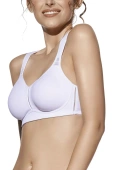 Gładki miękki biustonosz bez fiszbin ELVIRA, bianco-biały