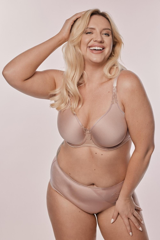 Biustonosz usztywniany Mefemi Anita Big mokka