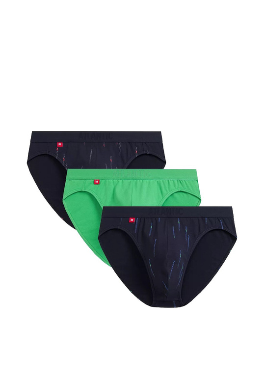 Slipy Atlantic 3MP-193 A'3 S-2XL granatowy-zielony