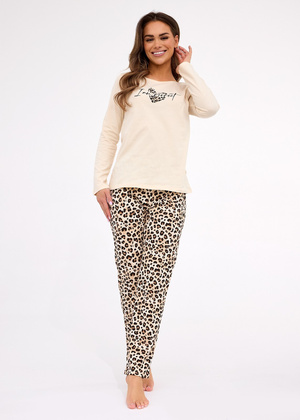Piżama Cornette 655/439 I Am Perfect dł/r S-XL beżowy
