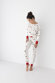Piżama Sensis Samantha dł/r Christmas S-XL śmietankowy