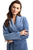 Szlafrok Luna 371 Velour 3XL damski niebieski