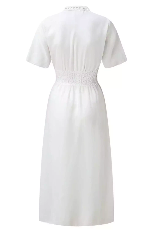 Sukienka plażowa-tunika długa boho KRETA, biała