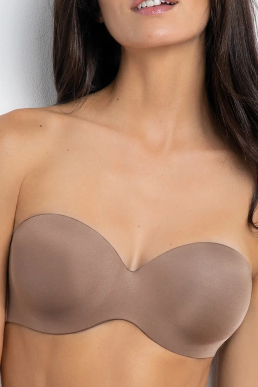 Biustonosz Bardotka Gładki Samonośny Fantastic 1580, stone/szary