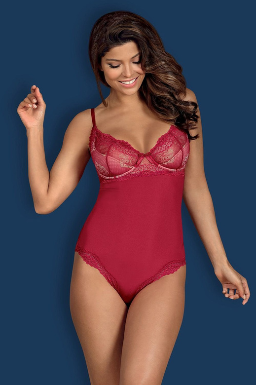 Obsessive ROSALYNE kuszące body, czerwień